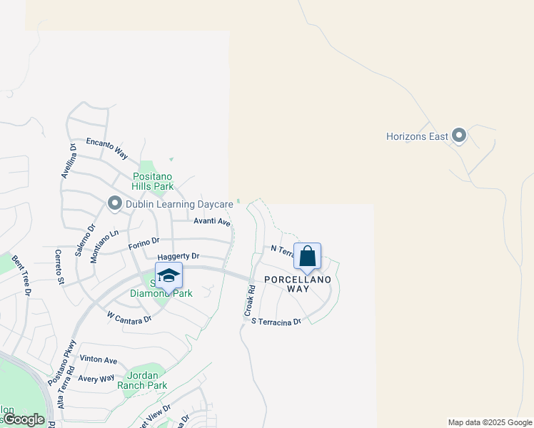 map of restaurants, bars, coffee shops, grocery stores, and more near 5057 Volterra Court in Dublin