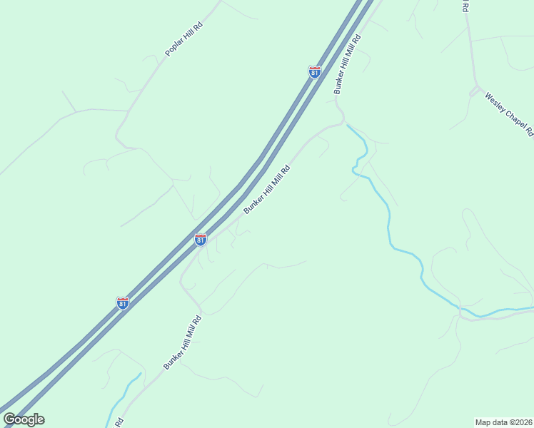 map of restaurants, bars, coffee shops, grocery stores, and more near Bunker Hill Mill Road in Lexington