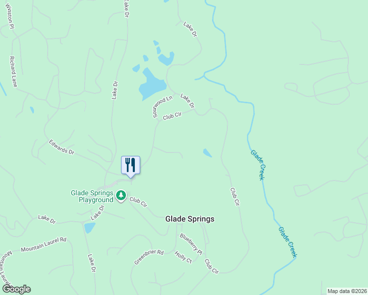 map of restaurants, bars, coffee shops, grocery stores, and more near 145 Woodland Drive in Daniels