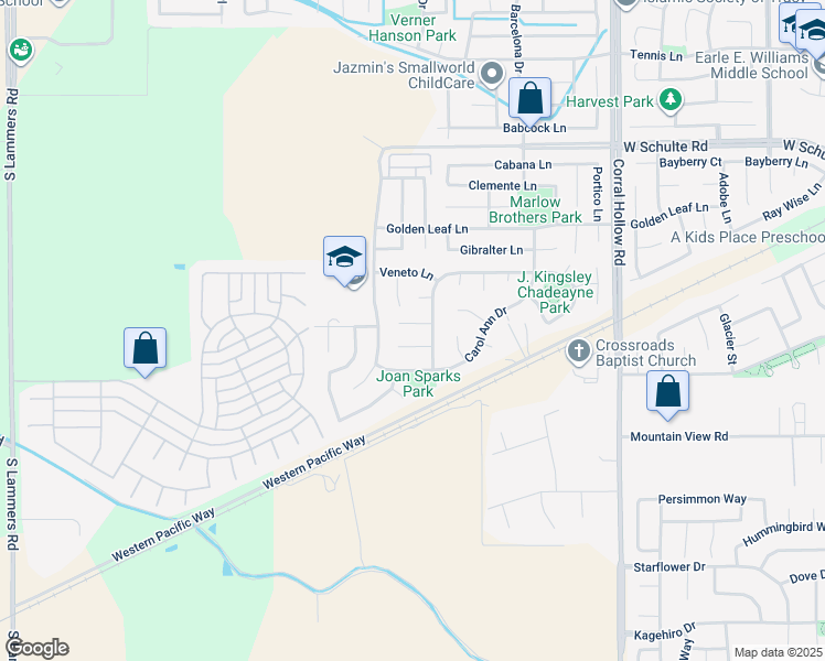 map of restaurants, bars, coffee shops, grocery stores, and more near 2442 Colby Court in Tracy