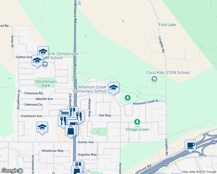 map of restaurants, bars, coffee shops, grocery stores, and more near 1978 Hawk Street in Livermore