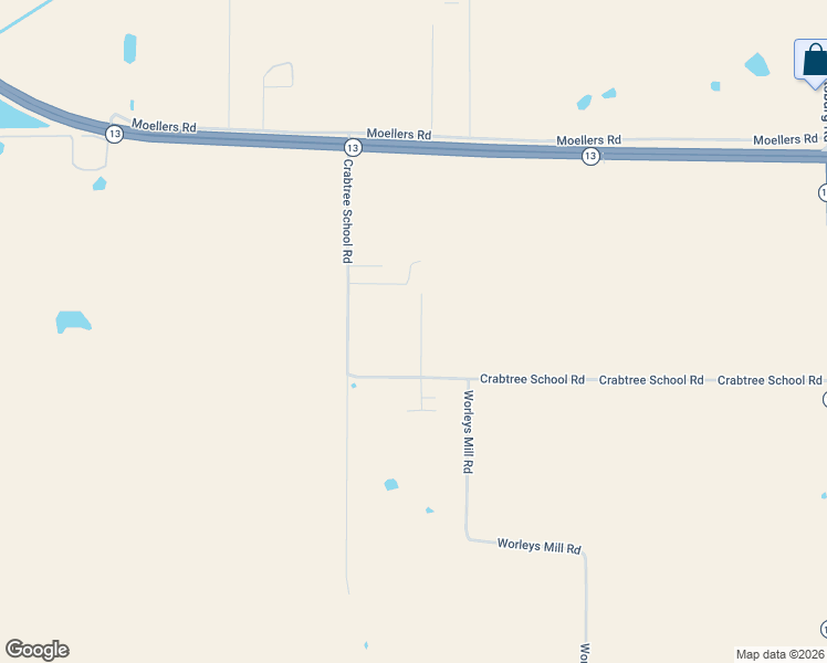 map of restaurants, bars, coffee shops, grocery stores, and more near 15668-15820 Crabtree School Road in Creal Springs
