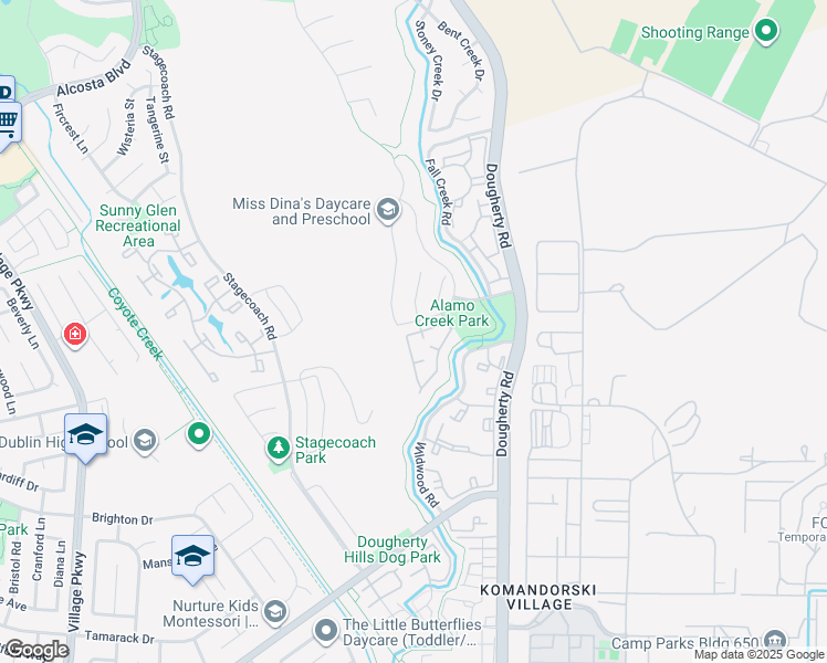 map of restaurants, bars, coffee shops, grocery stores, and more near 7522 Oxford Circle in Dublin