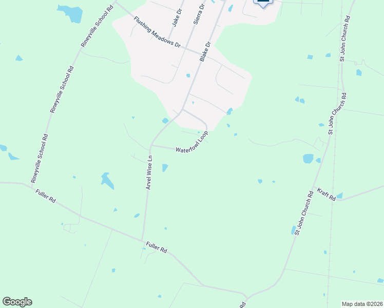 map of restaurants, bars, coffee shops, grocery stores, and more near Waterfowl Loop in Rineyville