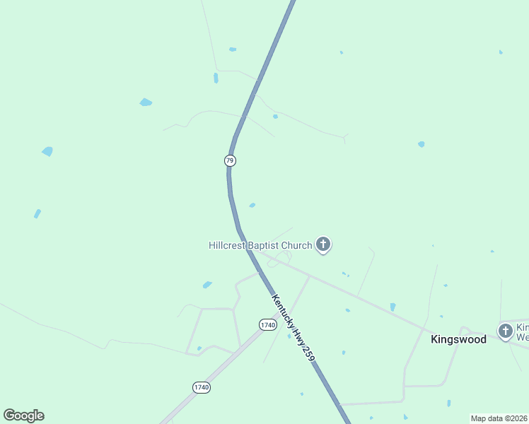 map of restaurants, bars, coffee shops, grocery stores, and more near 2003 Kentucky 259 in Harned
