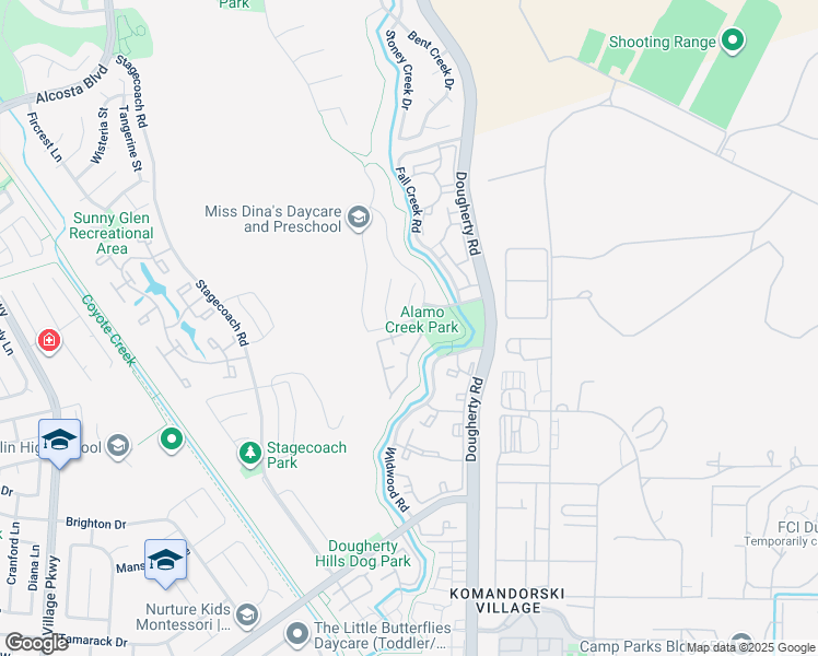 map of restaurants, bars, coffee shops, grocery stores, and more near 7414 Oxford Circle in Dublin