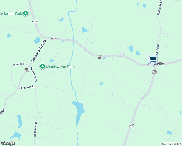 map of restaurants, bars, coffee shops, grocery stores, and more near 11480 Jack Lane in Rockville