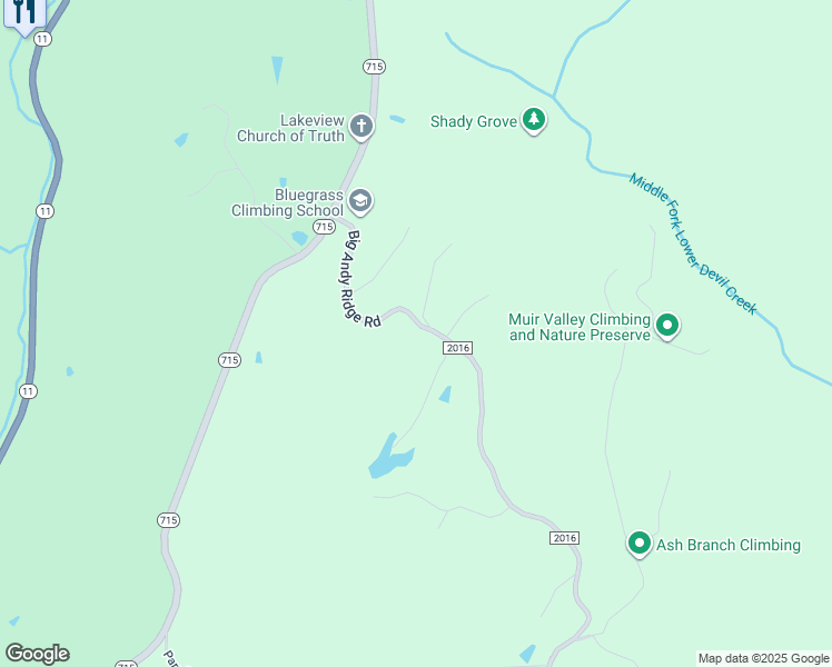 map of restaurants, bars, coffee shops, grocery stores, and more near 494 Big Andy Ridge Road in Rogers
