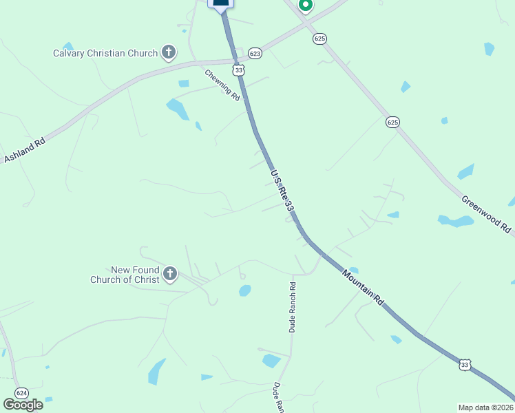 map of restaurants, bars, coffee shops, grocery stores, and more near 14103 Mountain Road in Glen Allen