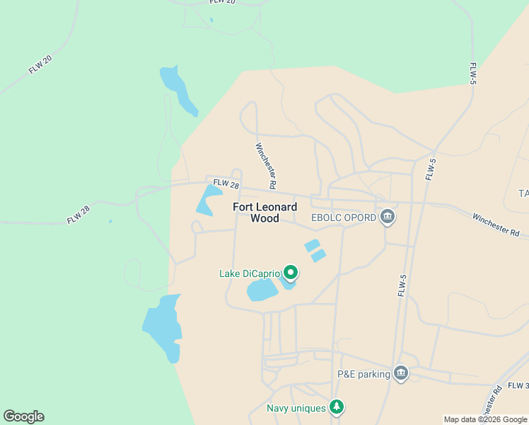 map of restaurants, bars, coffee shops, grocery stores, and more near 320 Manscen Loop in Fort Leonard Wood