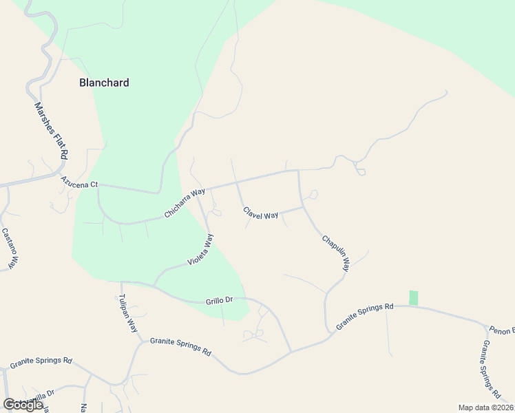 map of restaurants, bars, coffee shops, grocery stores, and more near 3301 Clavel Way in Coulterville