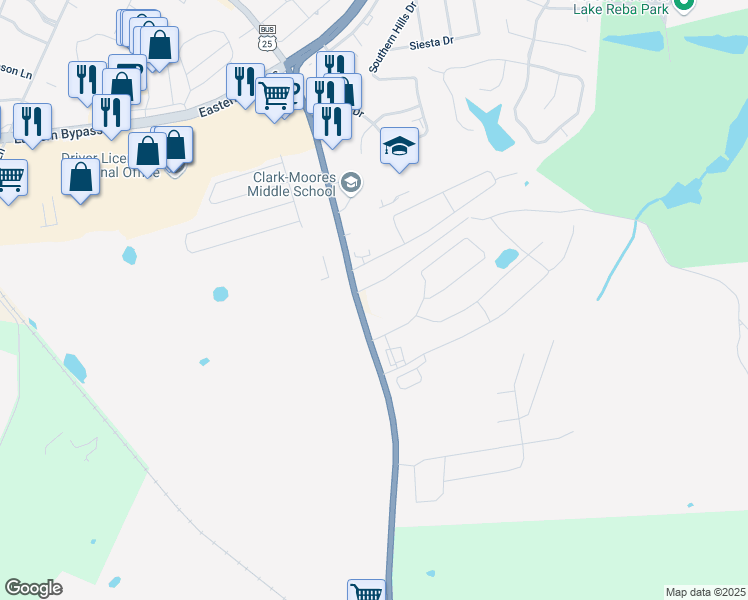 map of restaurants, bars, coffee shops, grocery stores, and more near 1209 Berea Road in Richmond
