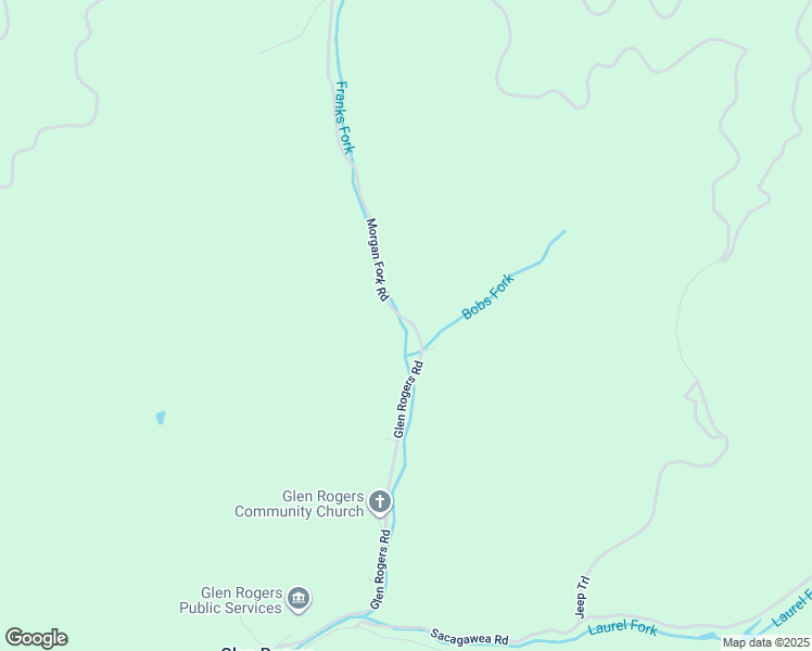 map of restaurants, bars, coffee shops, grocery stores, and more near Morgan Fork Road in Glen Rogers