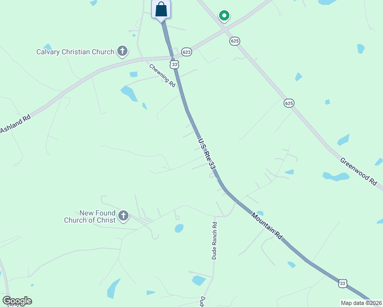 map of restaurants, bars, coffee shops, grocery stores, and more near 14103 Mountain Road in Glen Allen