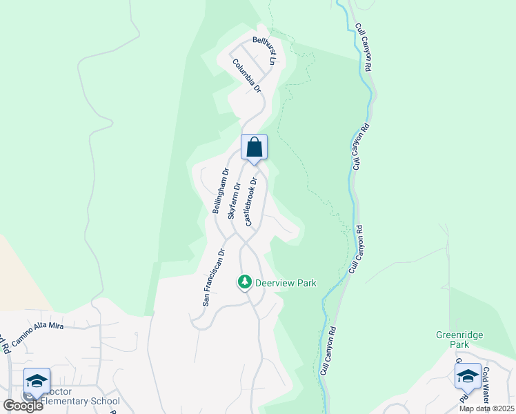 map of restaurants, bars, coffee shops, grocery stores, and more near 17059 Columbia Drive in Castro Valley