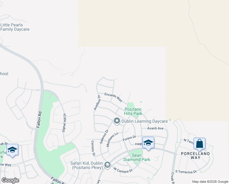map of restaurants, bars, coffee shops, grocery stores, and more near 5713 Moorjani Street in Dublin