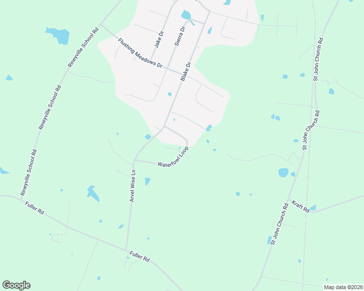 map of restaurants, bars, coffee shops, grocery stores, and more near Waterfowl Loop in Rineyville