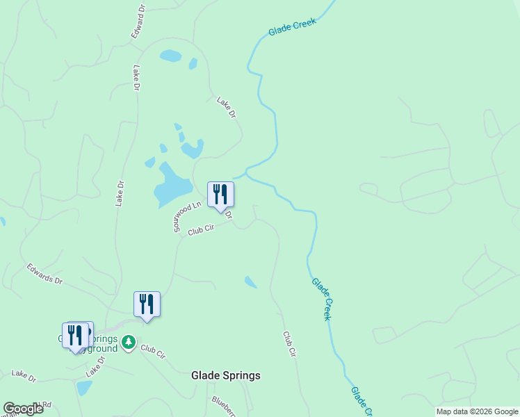 map of restaurants, bars, coffee shops, grocery stores, and more near 100 Club Cir in Daniels