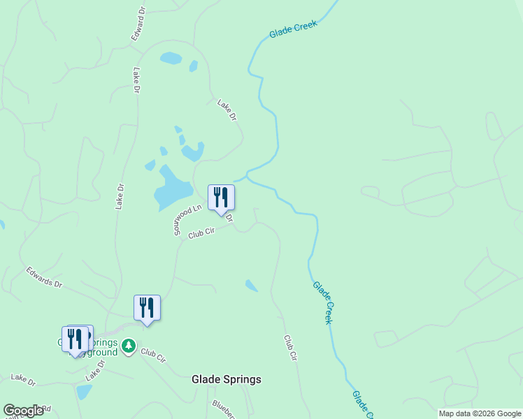 map of restaurants, bars, coffee shops, grocery stores, and more near 100 Club Cir in Daniels