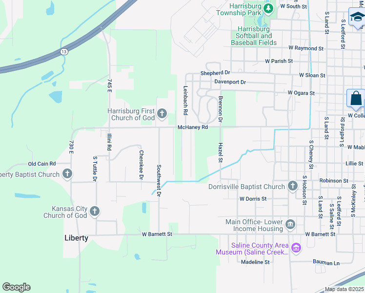 map of restaurants, bars, coffee shops, grocery stores, and more near 1-99 Acorn Drive in Harrisburg