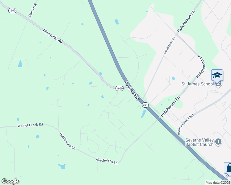 map of restaurants, bars, coffee shops, grocery stores, and more near 151 Crooked Creek Court in Elizabethtown