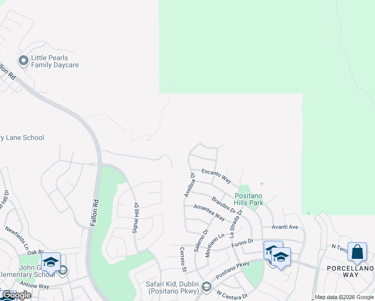 map of restaurants, bars, coffee shops, grocery stores, and more near 5820 Avellina Drive in Pleasanton