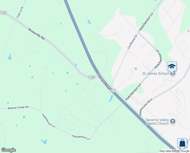 map of restaurants, bars, coffee shops, grocery stores, and more near Rineyville Road in Elizabethtown