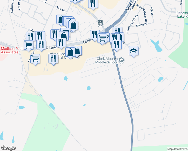 map of restaurants, bars, coffee shops, grocery stores, and more near 248 Celia Drive in Richmond