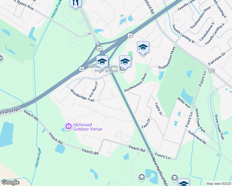map of restaurants, bars, coffee shops, grocery stores, and more near 4141 Stafford Court in Owensboro