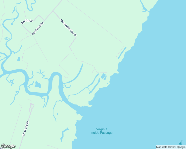 map of restaurants, bars, coffee shops, grocery stores, and more near 27630 Fox Grove Road in Parksley