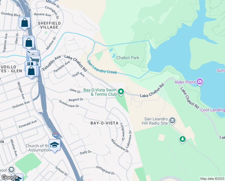 map of restaurants, bars, coffee shops, grocery stores, and more near 1782 Astor Court in San Leandro