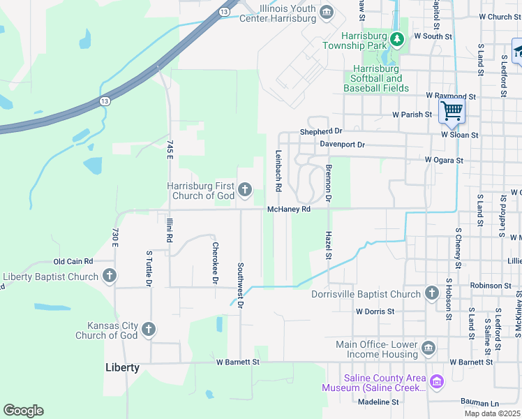 map of restaurants, bars, coffee shops, grocery stores, and more near 1 Acorn Drive in Harrisburg