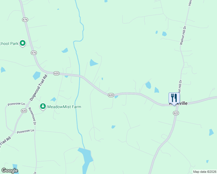 map of restaurants, bars, coffee shops, grocery stores, and more near 17138 Pouncey Tract Road in Rockville
