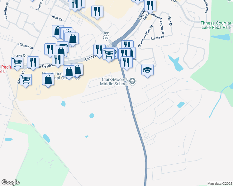 map of restaurants, bars, coffee shops, grocery stores, and more near 1209 Berea Road in Richmond