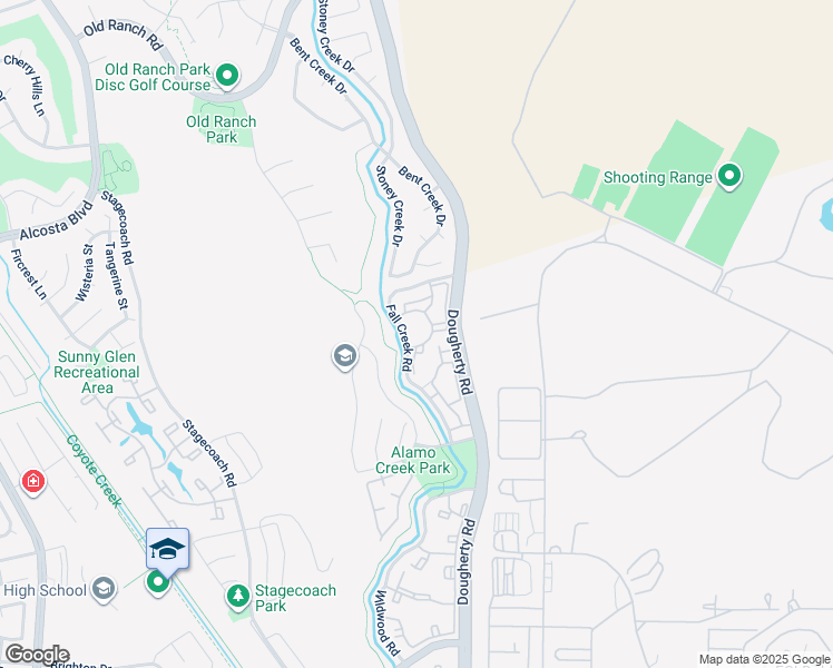 map of restaurants, bars, coffee shops, grocery stores, and more near 7904 Fall Creek Road in Dublin