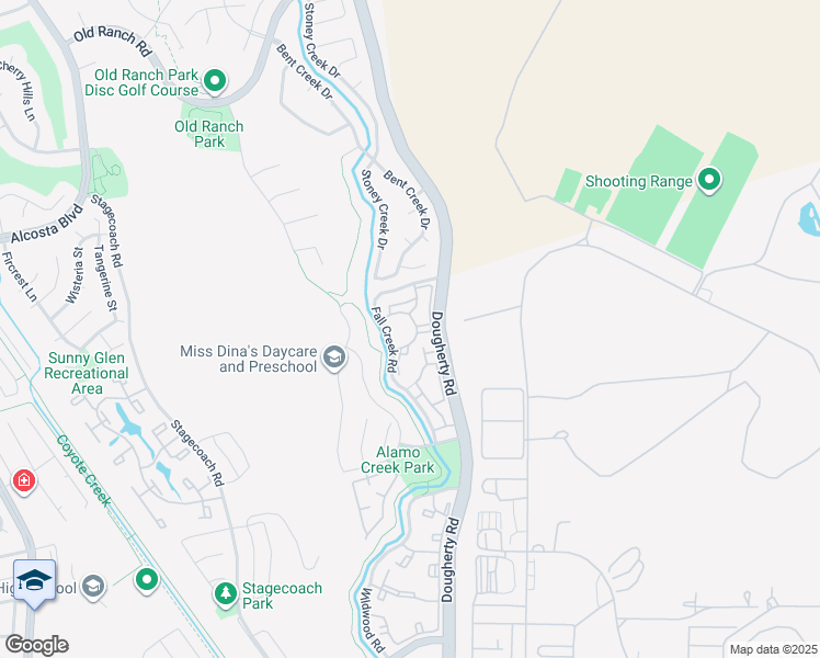 map of restaurants, bars, coffee shops, grocery stores, and more near 7933 Fall Creek Road in Dublin