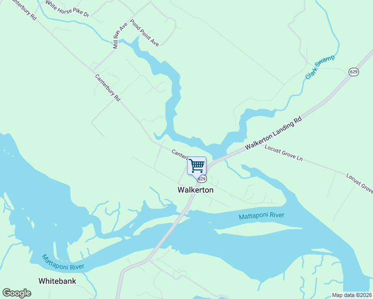 map of restaurants, bars, coffee shops, grocery stores, and more near 6049 Canterbury Road in Walkerton