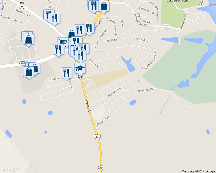 map of restaurants, bars, coffee shops, grocery stores, and more near 302 Savannah Dr in Richmond