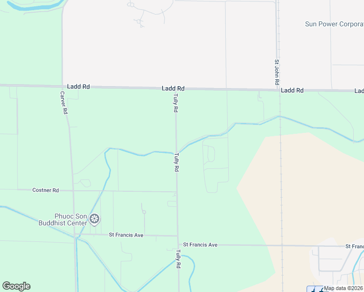map of restaurants, bars, coffee shops, grocery stores, and more near 6220 Tully Road in Modesto