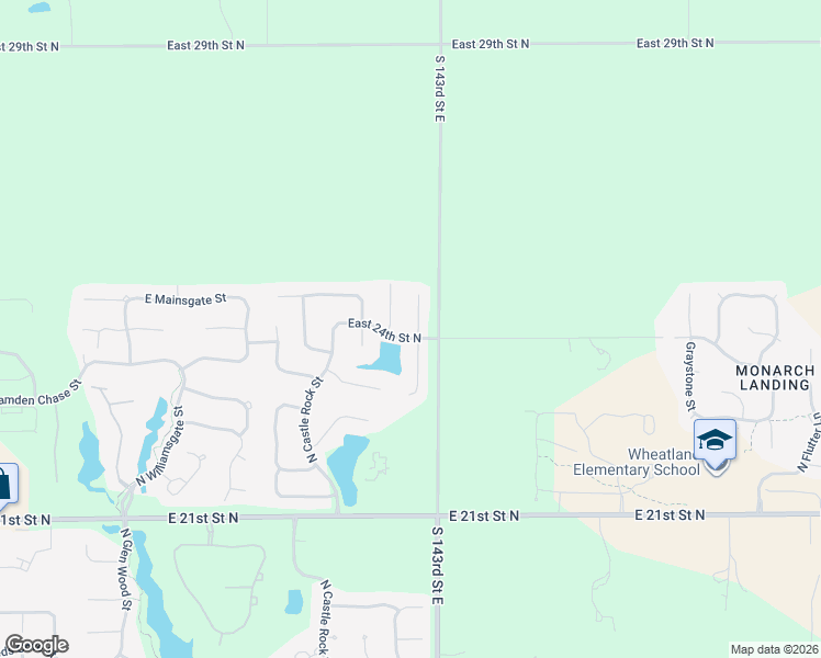 map of restaurants, bars, coffee shops, grocery stores, and more near 2510 North Quincy Circle in Wichita