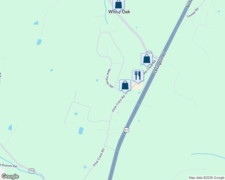 map of restaurants, bars, coffee shops, grocery stores, and more near 92 New Haven Road in Lancaster