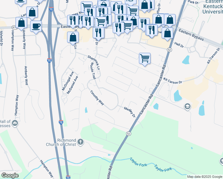 map of restaurants, bars, coffee shops, grocery stores, and more near 318 Reynolds Drive in Richmond