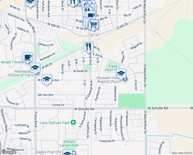 map of restaurants, bars, coffee shops, grocery stores, and more near in 