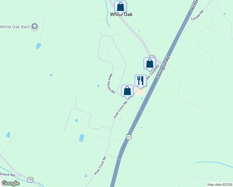 map of restaurants, bars, coffee shops, grocery stores, and more near 859 New Haven Road in Lancaster