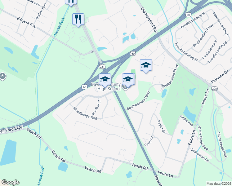 map of restaurants, bars, coffee shops, grocery stores, and more near 4255 New Hartford Road in Owensboro