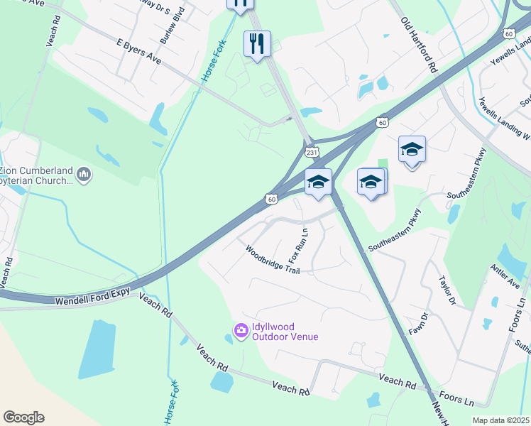 map of restaurants, bars, coffee shops, grocery stores, and more near 4209 Upper Spring Ct in Owensboro