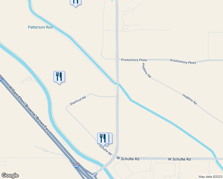 map of restaurants, bars, coffee shops, grocery stores, and more near 24387 Mountain House Parkway in Tracy
