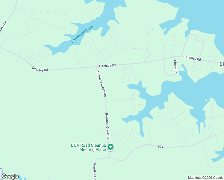 map of restaurants, bars, coffee shops, grocery stores, and more near 612 Prentice Creek Road in Kilmarnock