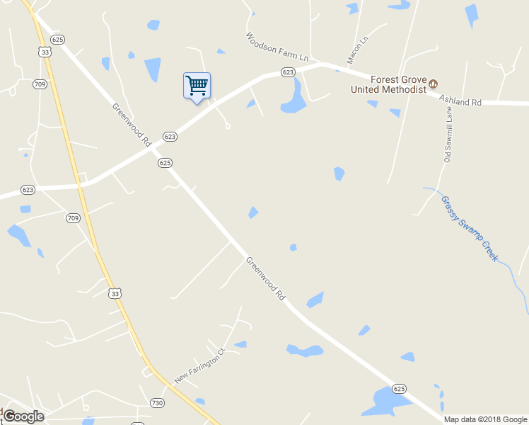 map of restaurants, bars, coffee shops, grocery stores, and more near 13572 Greenwood Road in Glen Allen