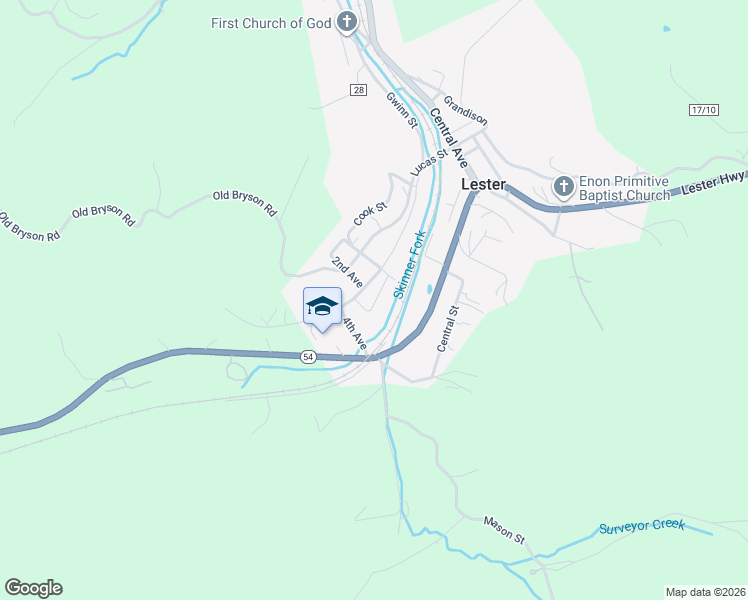 map of restaurants, bars, coffee shops, grocery stores, and more near 133 3rd Ave in Lester